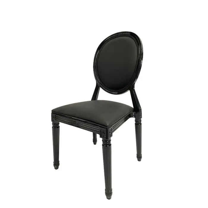 Resin Pop Louis Banquet Chair - Black Set Of 4 By Atlas | Dining Chairs| Modishstore - 4