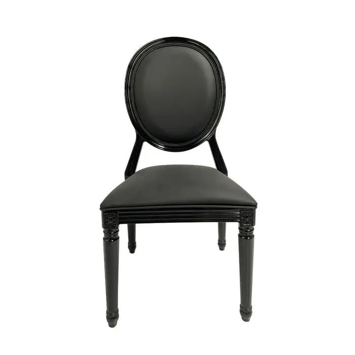 Resin Pop Louis Banquet Chair - Black Set Of 4 By Atlas | Dining Chairs| Modishstore