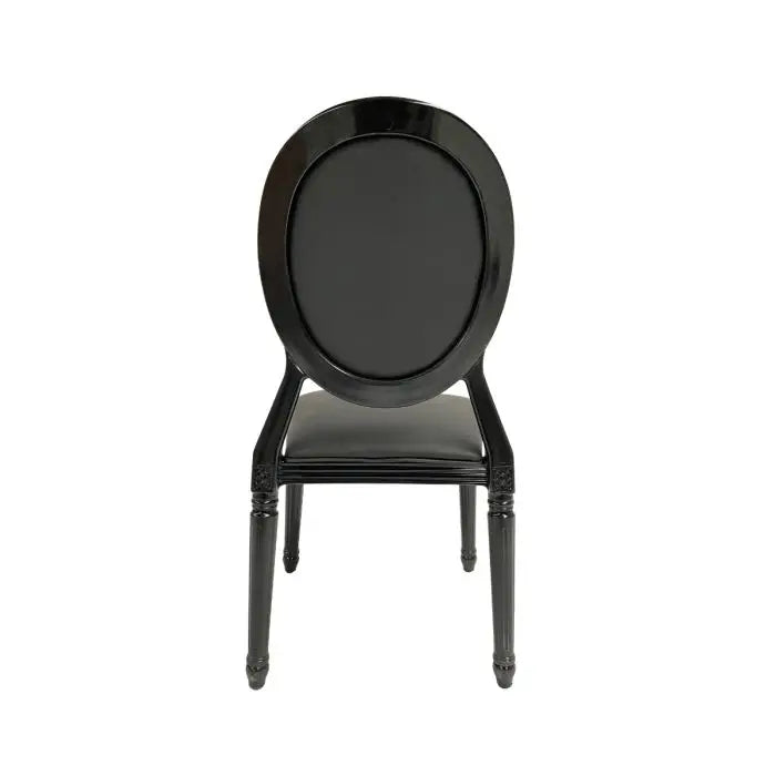 Resin Pop Louis Banquet Chair - Black Set Of 4 By Atlas | Dining Chairs| Modishstore - 2