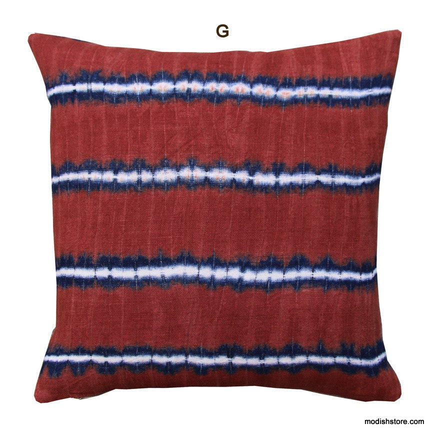 Roost Shibori Linen Pillows