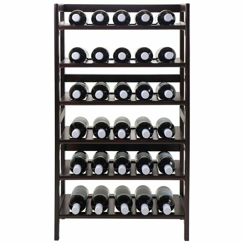 Silvi Wine Rack, 30-Bottle, - 6-Tier By Winsome Wood