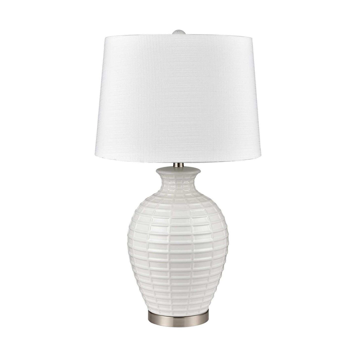 Junia 28'' High 1-Light Table Lamp - White By ELK |Table Lamps |Modishstore - 2