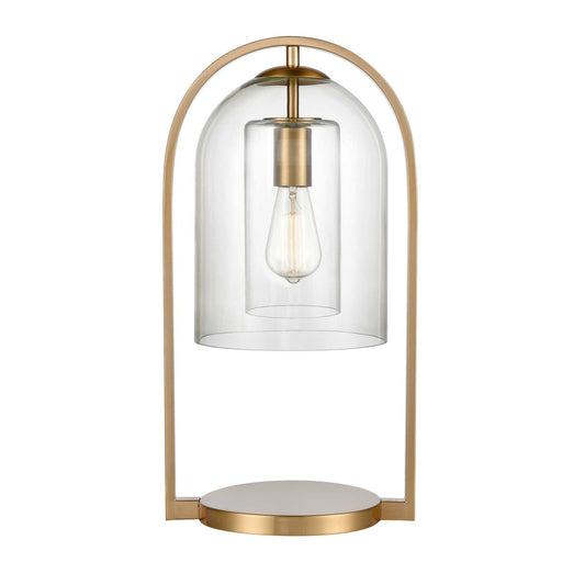 Bell Jar 20'' High 1-Light Desk Lamp - Aged Brass By ELK |Desk Lamps |Modishstore 