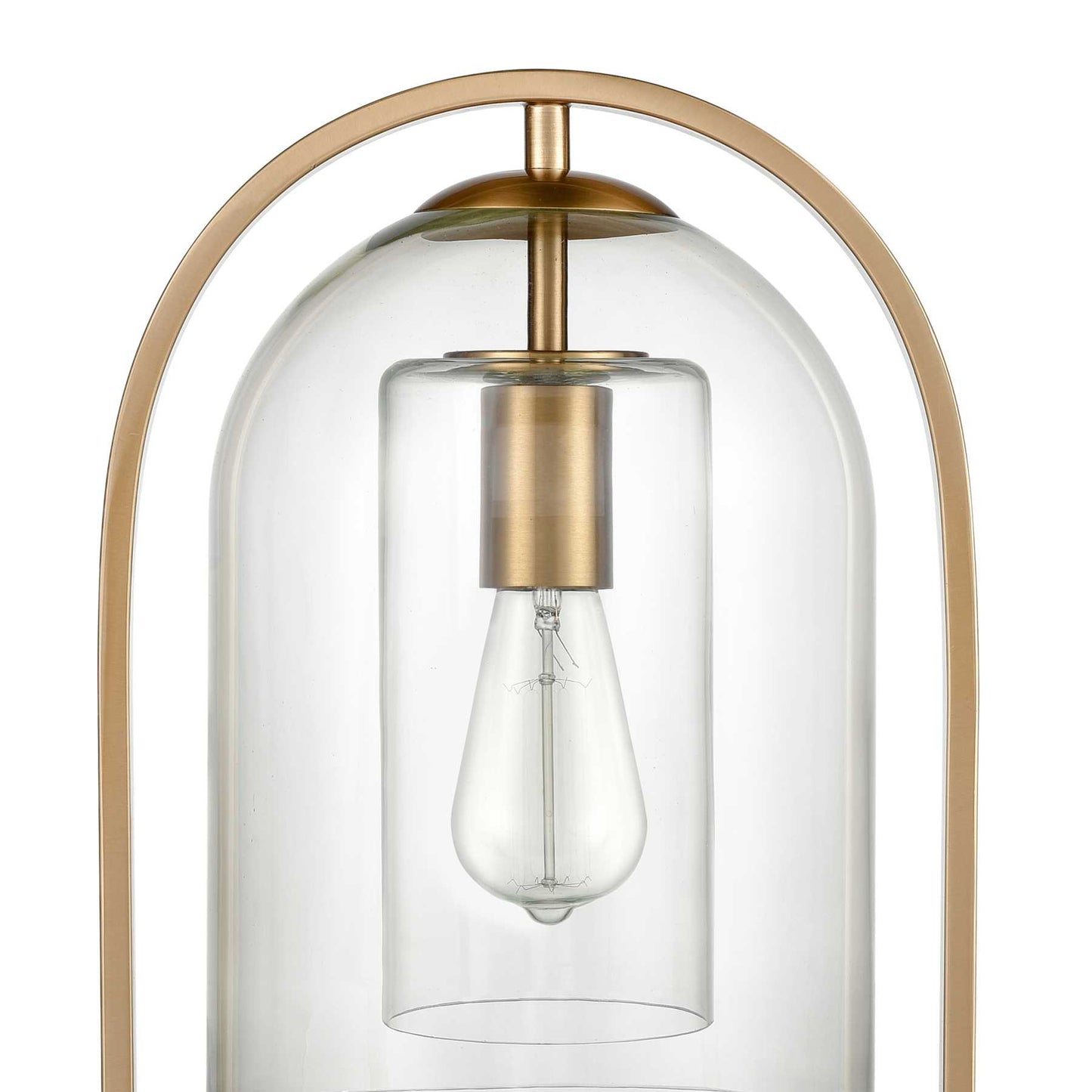 Bell Jar 20'' High 1-Light Desk Lamp - Aged Brass By ELK |Desk Lamps |Modishstore - 2