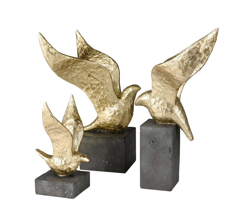 Winged Bird Sculpture - Set Of 3 By ELK |Ornaments |Modishstore 