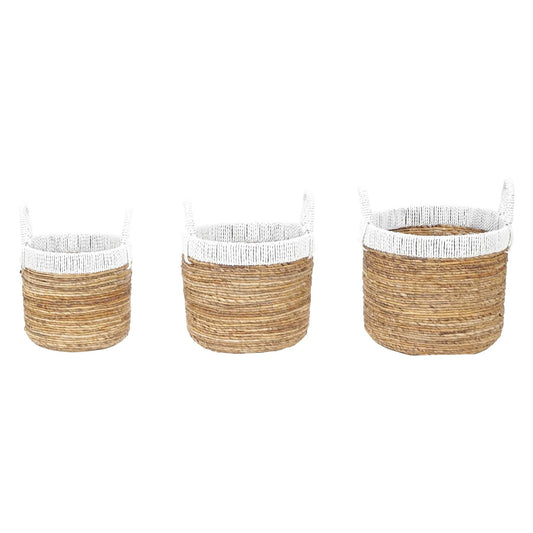 Holset Baskets - Set Of 3 White By ELK |Bins, Baskets & Buckets |Modishstore 