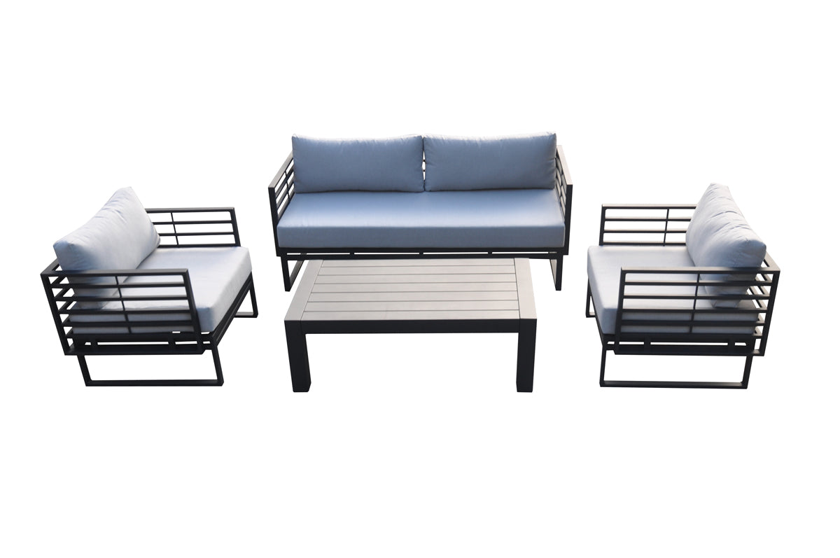 Renava Wharf Outdoor Grey & Black Sofa Set-3