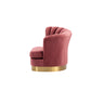 Divani Casa Arvada Modern Pink Velvet Lounge Chair-3