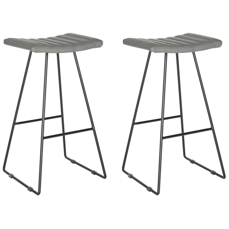 Safavieh Akito Bar Stool Set Of 2 - Gray | Bar Stools | Modishstore