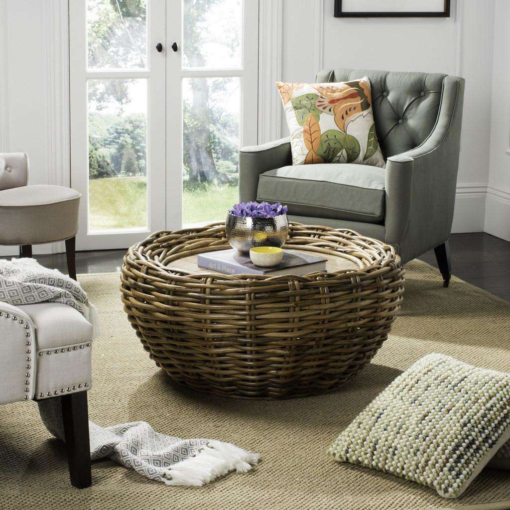 Safavieh Alley Wood Top Coffee Table - Brown | Coffee Tables | Modishstore