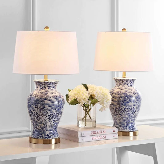 Safavieh Alona Table Lamp Set Of 2 - Blue | Table Lamps | Modishstore