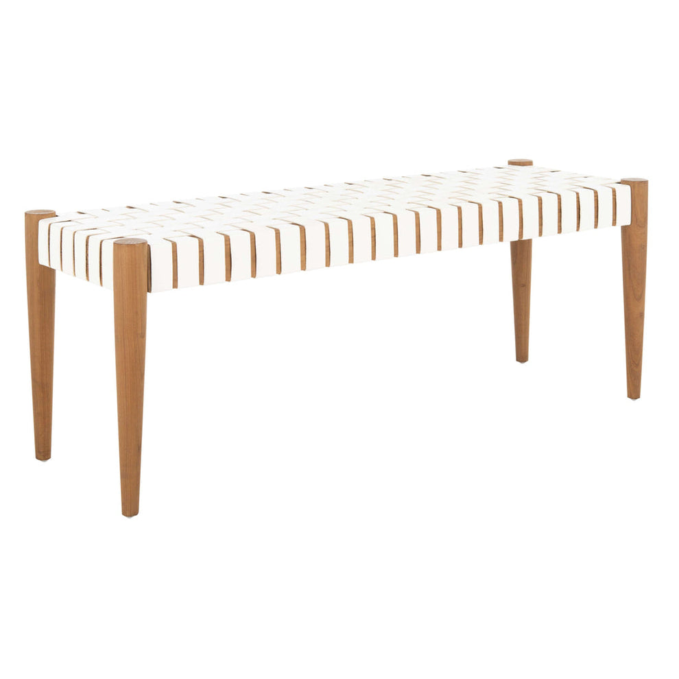 Safavieh Amalia Leather Weave Bench | Benches | Modishstore - 14
