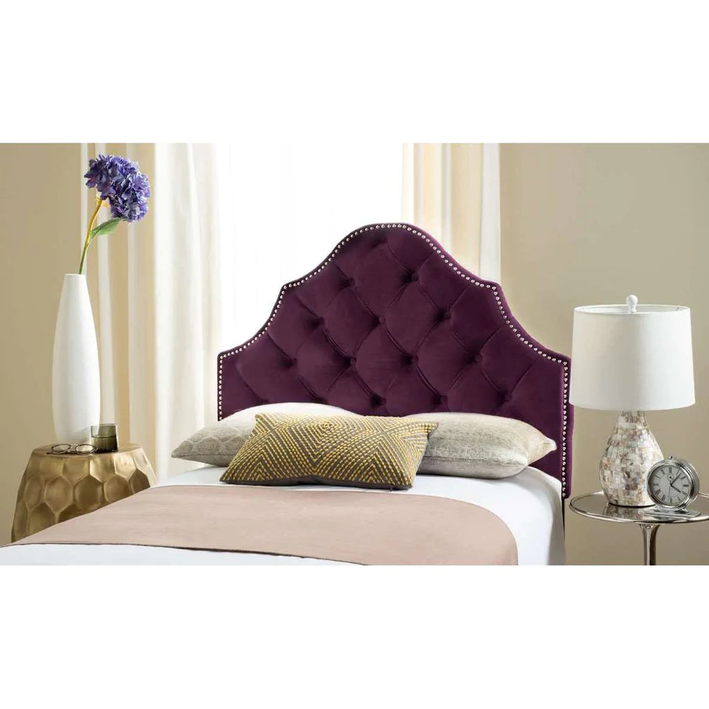 Safavieh Arebelle Twin Headboard Twin Size - Aubergine | Headboards | Modishstore