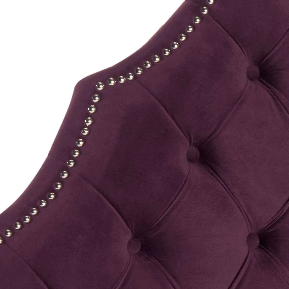 Safavieh Arebelle Twin Headboard Twin Size - Aubergine | Headboards | Modishstore - 3