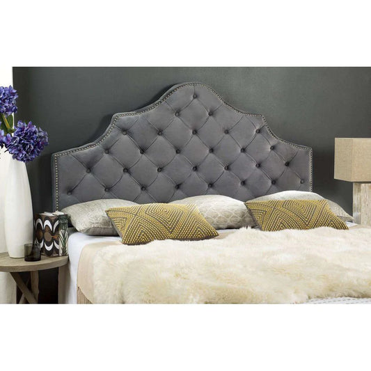 Safavieh Arebelle King Headboard King Size - Pewter | Headboards | Modishstore