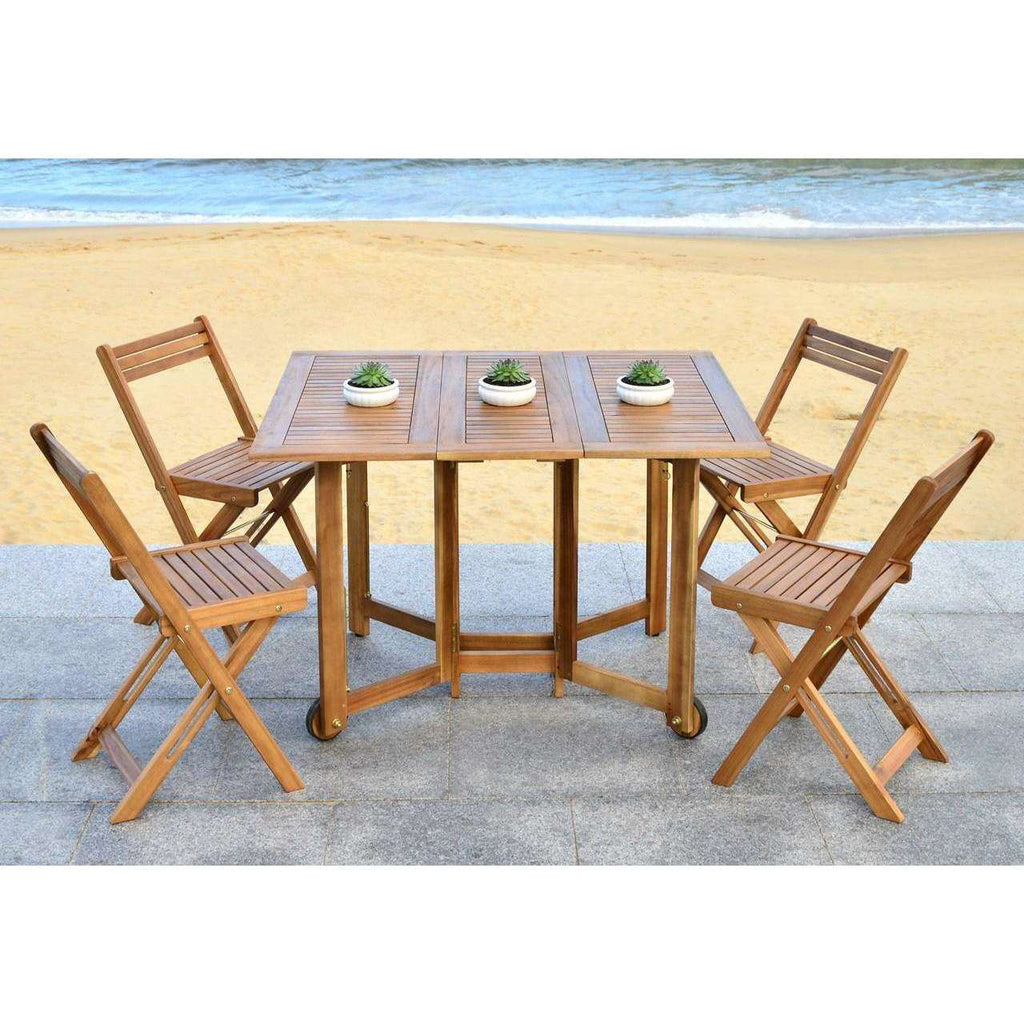 Safavieh Arvin Table And 4 Chairs | Outdoor Dining Sets |  Modishstore 