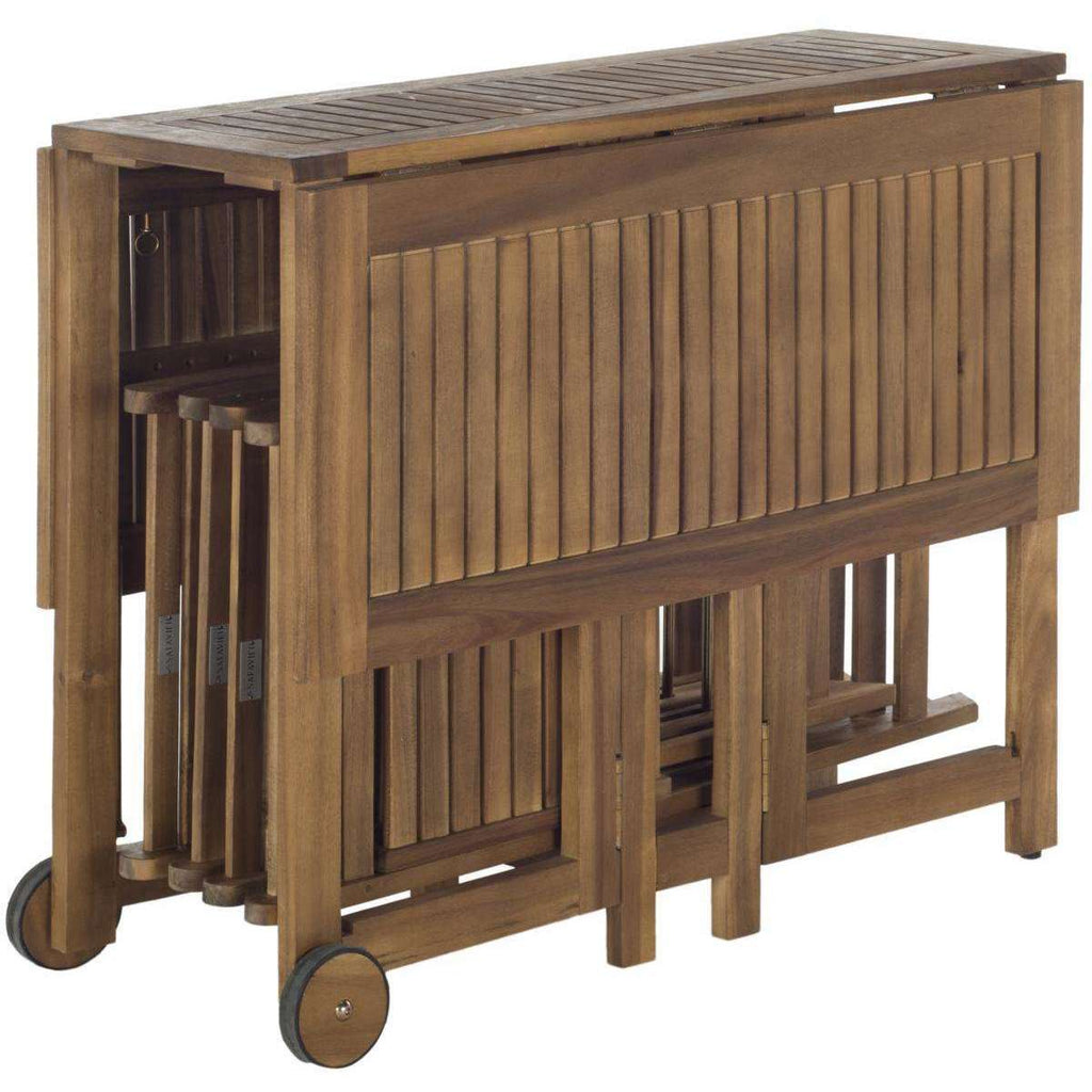 Safavieh Arvin Table And 4 Chairs | Outdoor Dining Sets |  Modishstore  - 3