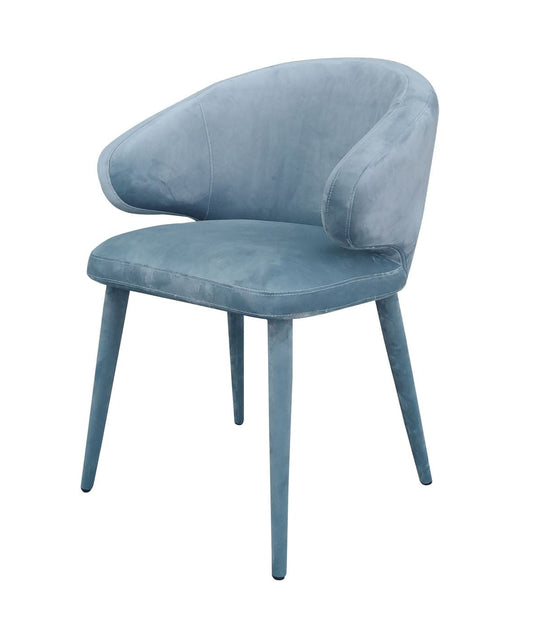 Modrest Salem - Modern Blue Grey Fabric Dining Chair | Dining Chairs | Modishstore