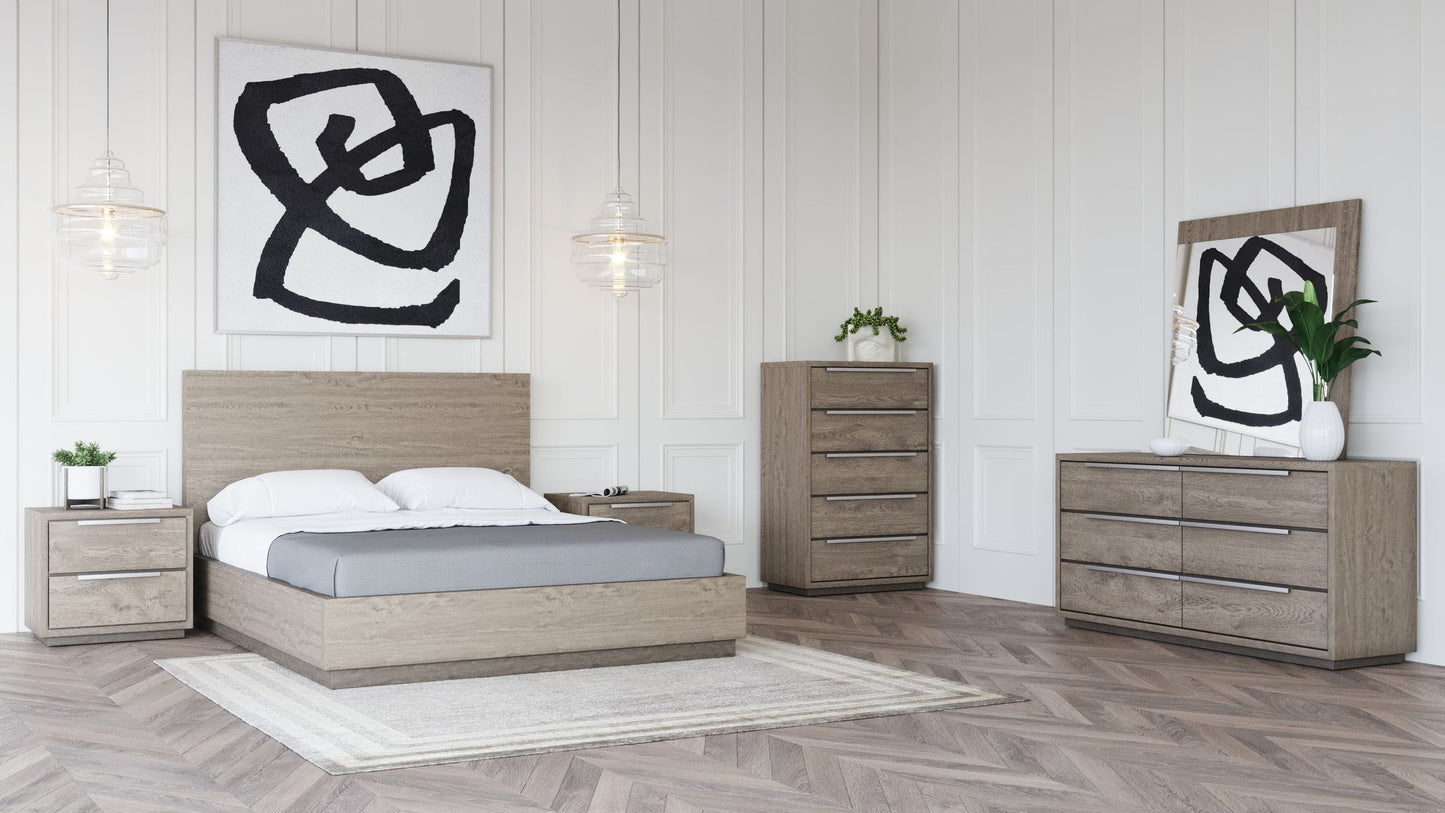 Modrest Samson - Contemporary Grey & Silver Bedroom Set | Modishstore | Bedroom Sets