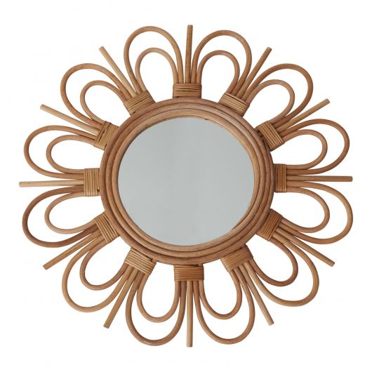 Sante Cane Woven Wall Mirror By Accent Decor | Mirrors | Modishstore - 2