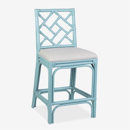 Hampton Chippendale Rattan Counter Stool by Jeffan | Counter Stools | Modishstore - 16