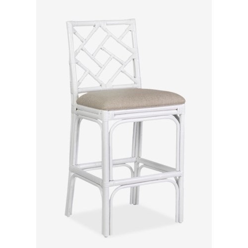 Hampton Chippendale Rattan Counter Stool by Jeffan | Counter Stools | Modishstore - 22