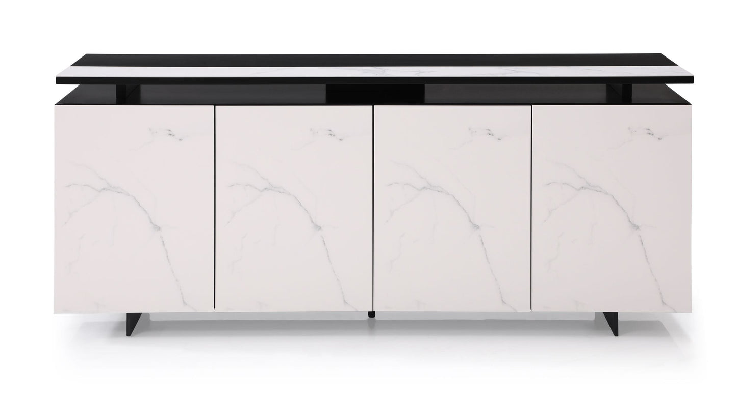 Modrest Schulz - Modern Black & White Ceramic Buffet | Modishstore | Sideboards