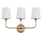 Safavieh Sawyer Three Light Wall Sconce - Brass Gold | Sconces | Modishstore - 2