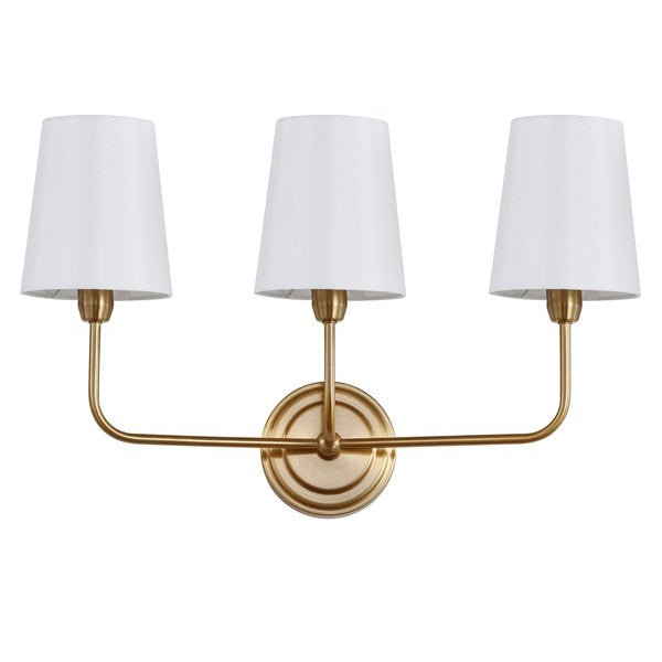 Safavieh Sawyer Three Light Wall Sconce - Brass Gold | Sconces | Modishstore - 2