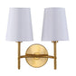 Safavieh Barrett Two Light Wall Sconce - Brass Gold | Sconces | Modishstore - 2