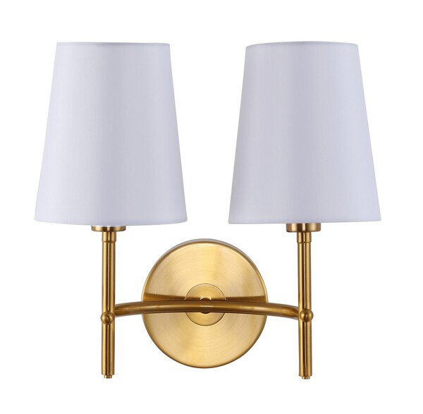 Safavieh Barrett Two Light Wall Sconce - Brass Gold | Sconces | Modishstore - 2