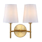 Safavieh Barrett Two Light Wall Sconce - Brass Gold | Sconces | Modishstore - 3