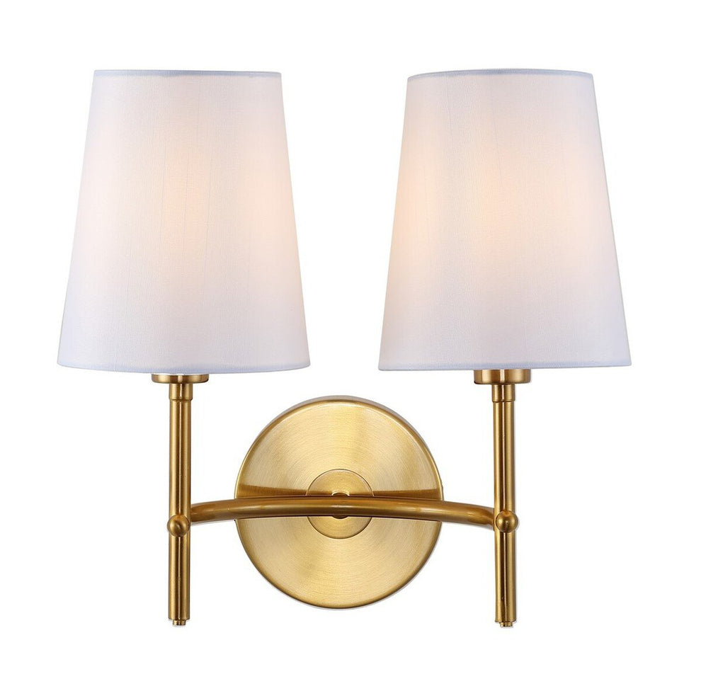 Safavieh Barrett Two Light Wall Sconce - Brass Gold | Sconces | Modishstore - 3