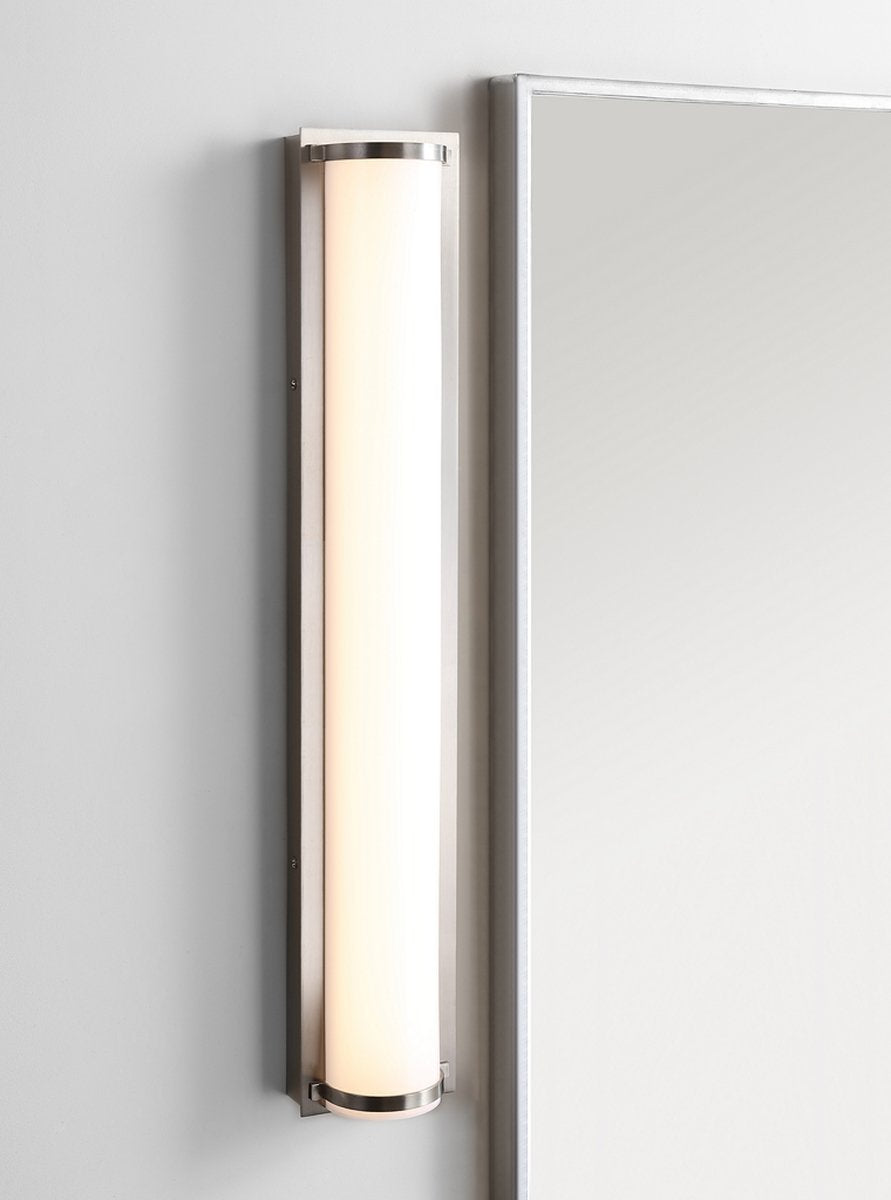 Safavieh Justice Vanity Bar Bathroom Sconce - Brush Nickel | Sconces | Modishstore