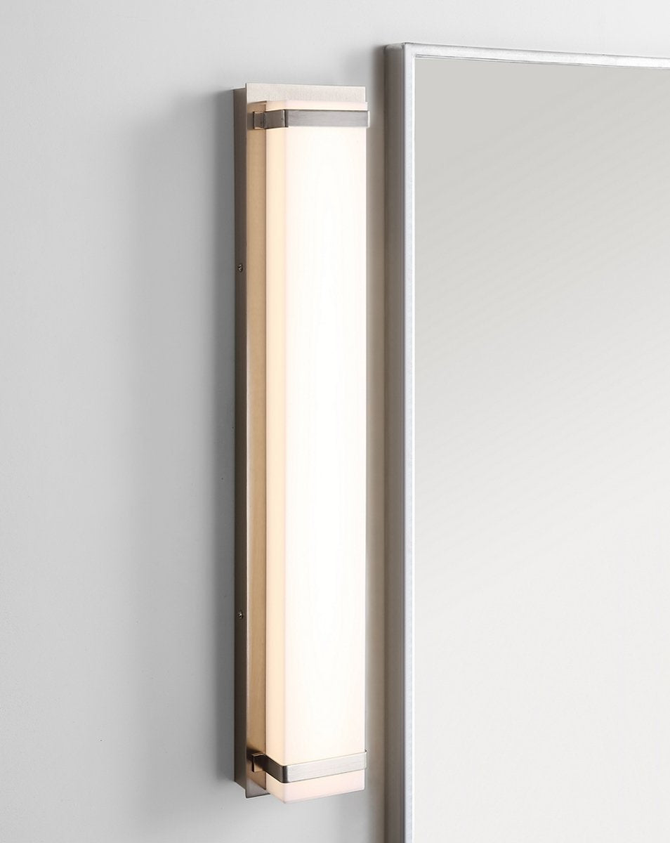 Safavieh Gannon Vanity Bar Bathroom Sconce - Brush Nickel | Sconces | Modishstore