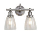 Safavieh Layton Two Light Bathroom Sconce - Brush Nickel | Sconces | Modishstore - 3