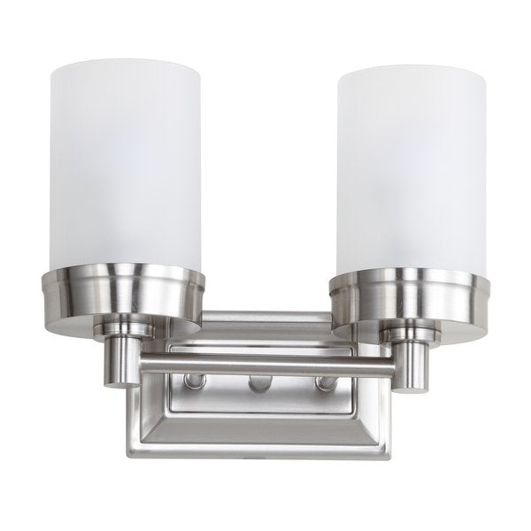 Safavieh Kylan Two Light Bathroom Sconce - Nickel | Sconces | Modishstore - 2