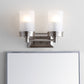 Safavieh Kylan Two Light Bathroom Sconce - Nickel | Sconces | Modishstore
