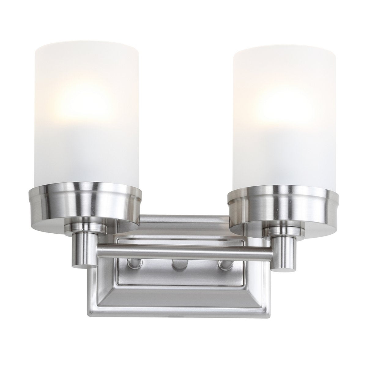 Safavieh Kylan Two Light Bathroom Sconce - Nickel | Sconces | Modishstore - 3