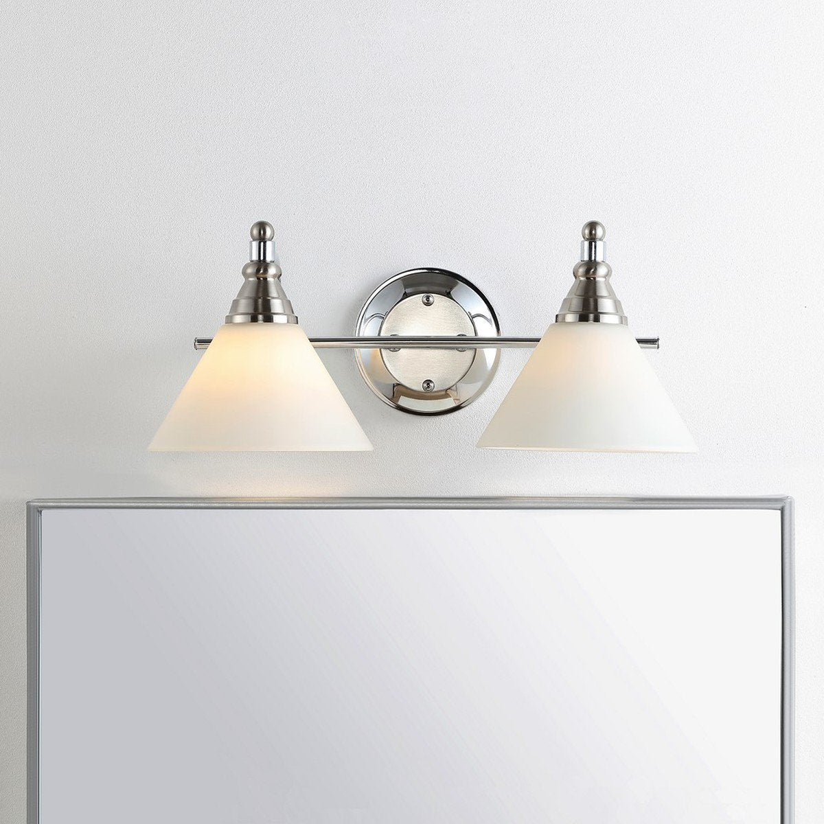 Safavieh Radnor Wall Sconce - Nickel | Sconces | Modishstore