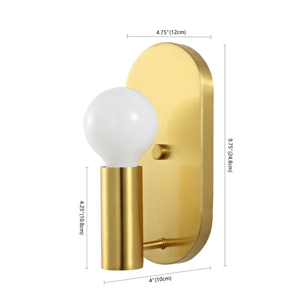 Safavieh Irima Wall Sconce Set Of 2 - Satin Brass | Sconces | Modishstore - 2