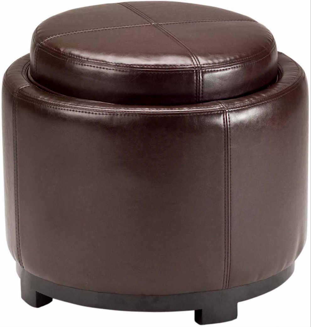 Safavieh Chelsea Round Tray Ottoman | Ottomans | Modishstore - 2