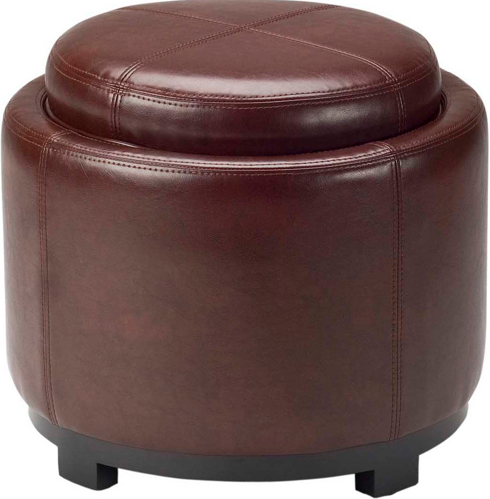 Safavieh Chelsea Round Tray Ottoman | Ottomans | Modishstore - 4