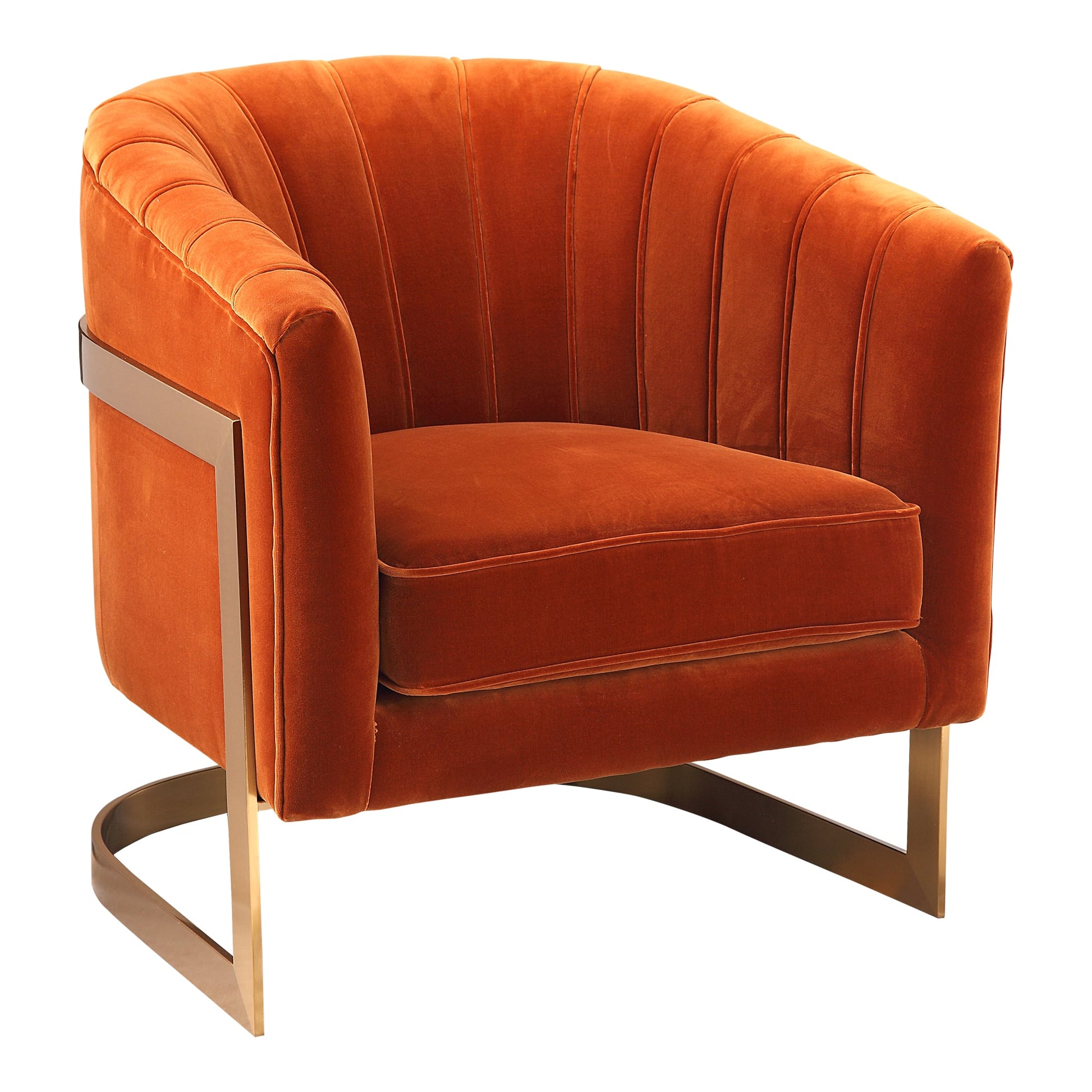 Moe's Home Collection Carr Arm Chair Orange | Modishstore | Armchairs-2