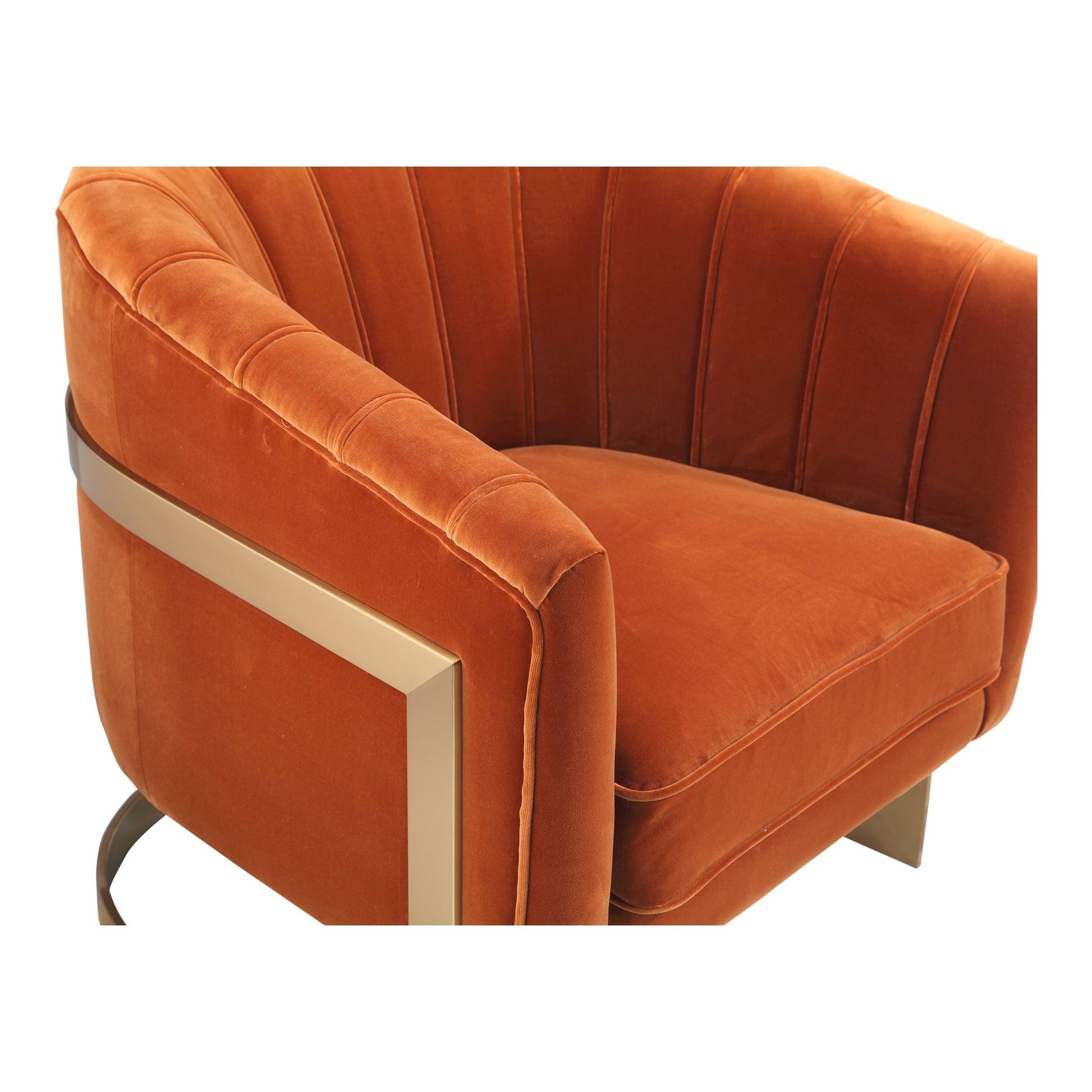 Moe's Home Collection Carr Arm Chair Orange | Modishstore | Armchairs-3