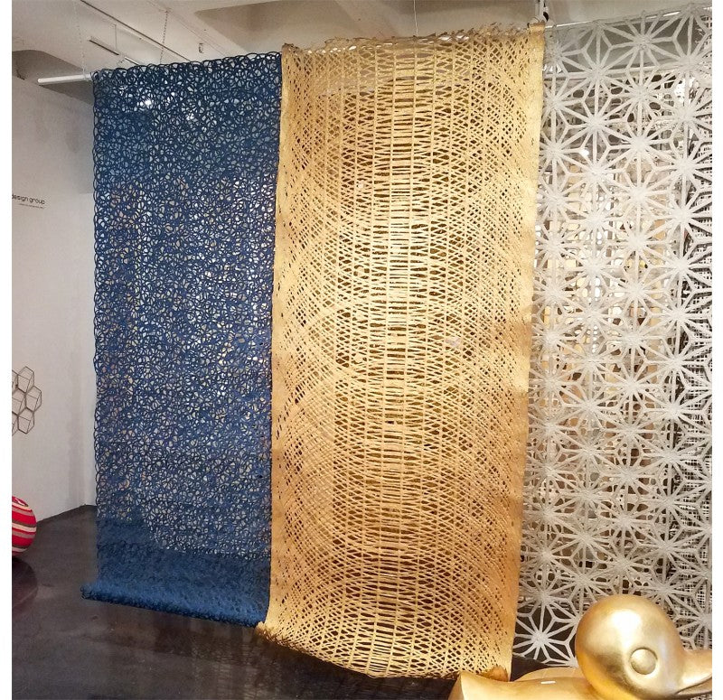 Handmade Paper, 'Scribble', Indigo by Gold Leaf Design Group | Wall Decor | Modishstore - 4
