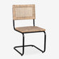 Soho Side Chair - Rattan/Iron Grey Set of 2 by Jeffan | Side Chairs | Modishstore - 8
