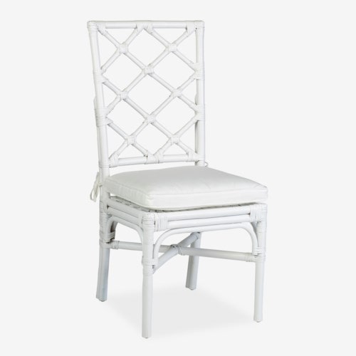 Pembroke Rattan Side Chair With A Repeat Diamond Pattern Set of 2 by Jeffan | Side Chairs | Modishstore - 13