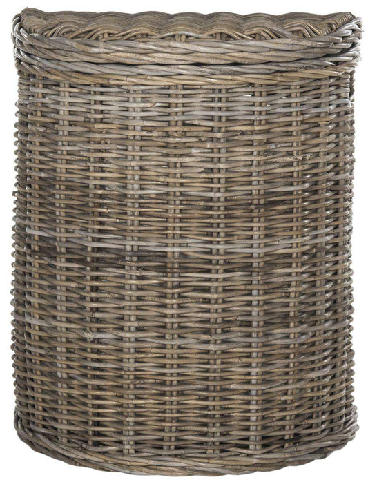 Safavieh Damari Wicker Storage Hamper - Gray |  | Modishstore