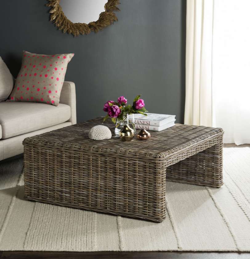 Safavieh Persis Wicker Coffee Table | Coffee Tables | Modishstore - 2